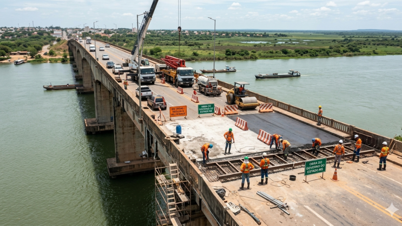 Recuperação da Ponte sobre o Rio Paraguai em Corumbá impulsiona mobilidade e desenvolvimento regional